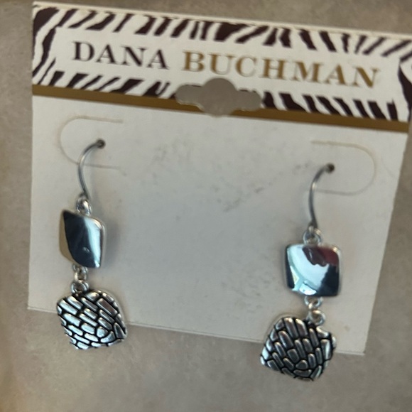 NWT Dana Buchman silver dangle earrings - Picture 2 of 3
